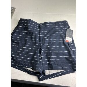 VRST Men's Large Resort Shorts Navy / Sand Stripe New Slim Fit Boxer Brief Liner